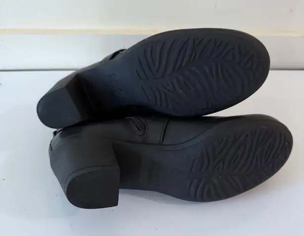 Abeo Women Pacifica Black Leather Heeled Ankle Boots Size 7 N Classic