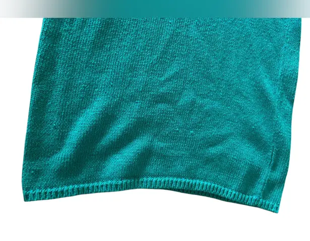 Vintage 80s Carole Little for Saint Tropez WestTurquoise Sweater Skirt Set Knit Blue