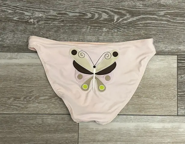 Inmocean Swimwear Sz M Bikini Bottoms Light Blush E Butterfly Appliqué