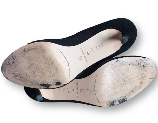 Corso Como Shoes Black Suede Round Toe Stilettos Pumps Size 11