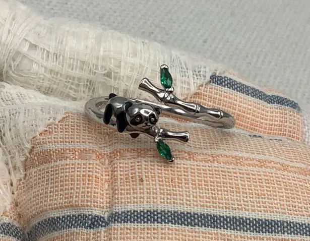 Sterling Silver 925 Panda Ring adjustable