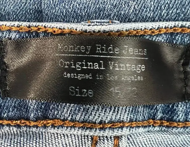 Monkey Ride Original Vintage Jeans High Rise Raw Hem Chic Feminine Size Size 32