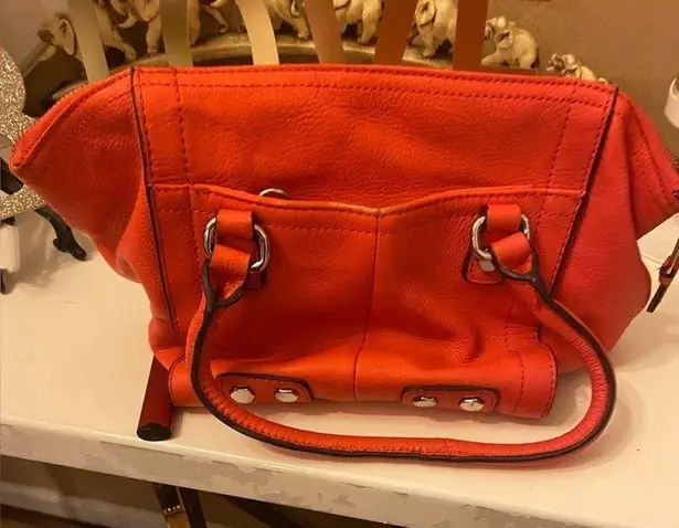 Nwot TIGNANELLO CORAL/TANGERINE COLORED HANDBAG Orange