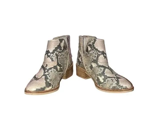 DV by Dolce Vit Dolce Vita Python Snake Print Embossed Leather Ankle Booties
