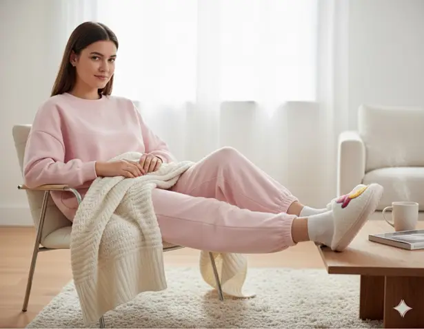 American Exchange Women's Smiley Face Memory Foam Slippers (Size Small) White