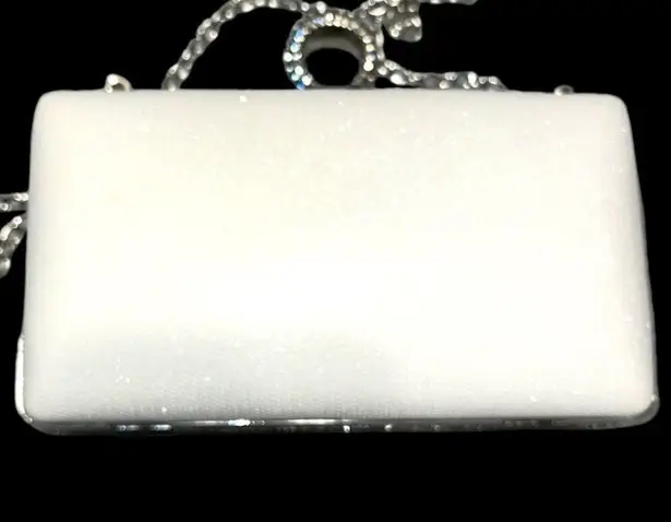 Gorgeous ivory white sparkling rhinestone/tiny pearls clutch bag. New White