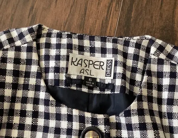 Kasper Gingham Sheath Dress