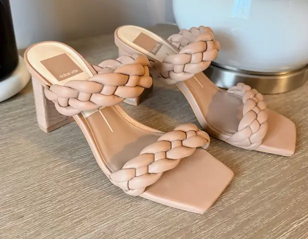 Dolce Vita Paily braided heeled sandal in a neutral Size 6.5 Tan