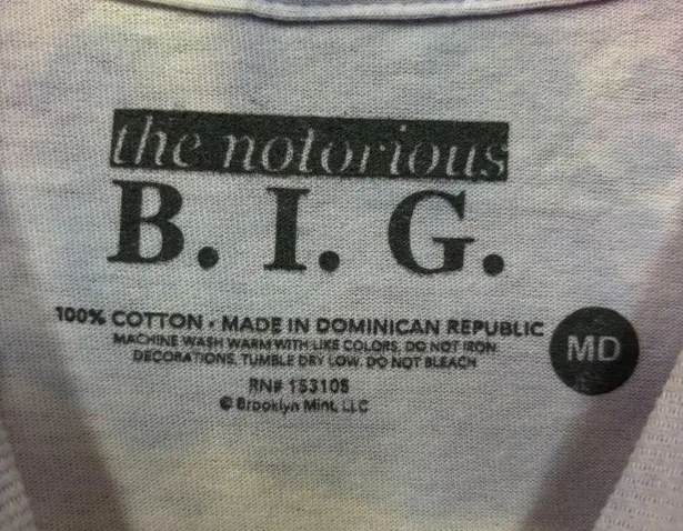 Notorious B.I.G Ready To Die Album Cover tiedye rap tee size medium