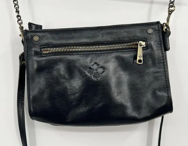 Patricia Nash Rectangle Tiger Calf Hair Black Leather Crossbody Bag Festival