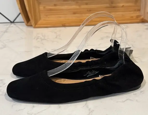 H&M  black suede flats size 7.5 minimalist office casual comfortable minimalist - Image 1