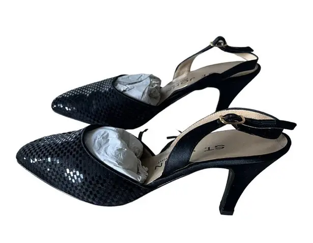 St. John Brand New Paillettes SlingBack Vintage Pump Heel Heel With Dust Bag 6.5B
