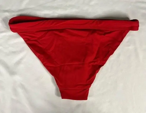ANDIE Swim Size S Cherry Red Banded Cheeky Bottom Sexy Beach Classic Low Rise