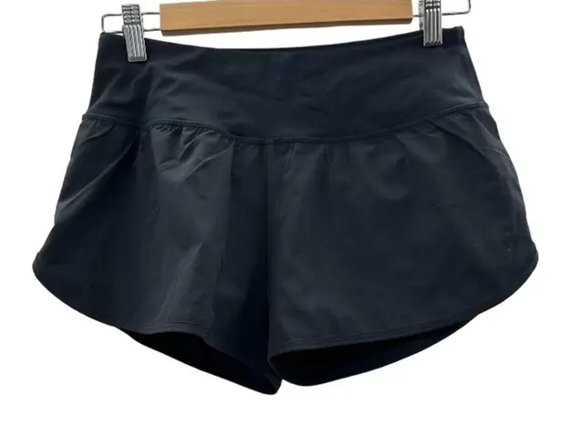 Zyia Active Solid Black Mid Rise Activewear Shorts Size S