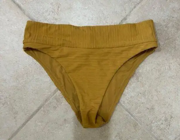 Rip Curl Yellow Mid-Waist Medium Full Coverage Bikini Bottoms