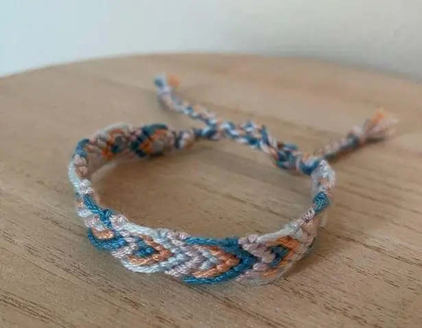 Handmade 10/$25 Cyan Woven Bracelet