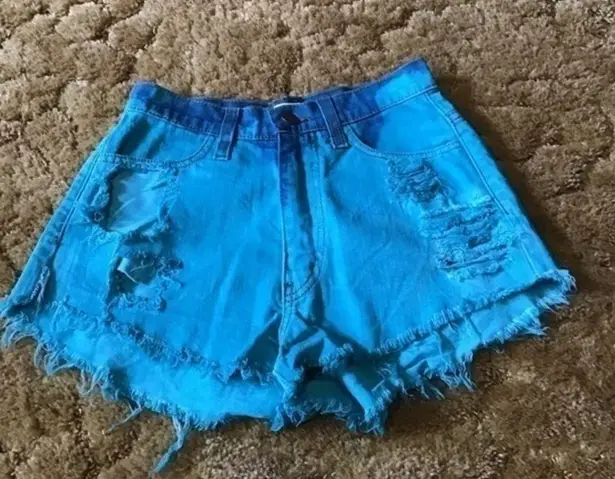 Vibrant   high waist mom Tye dye shorts