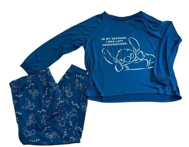 Disney  Lilo & Stitch two piece soft blue pajamas sleepwear set Size 2X (18-20)