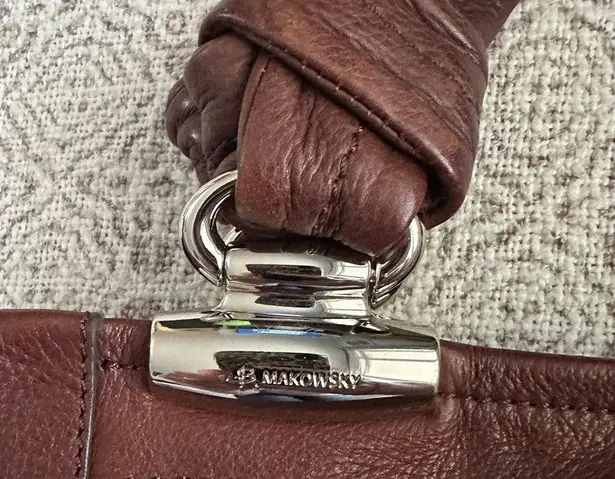 B Makowsky B. Makowsky Brown Leather Shoulder Bag