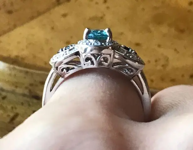 Natural Blue Topaz Blue Sapphire Sterling Silver Ring Size 6