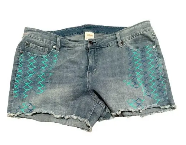 Disney  HerUniverse Little Mermaid 20W blue denim shorts