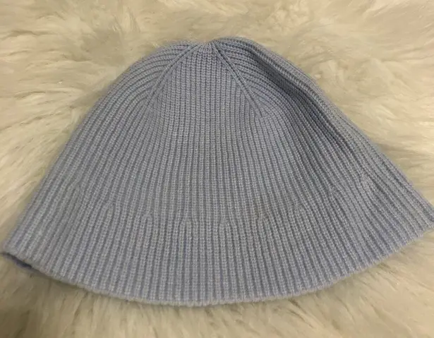 J.Crew  Women's Bucket Hat One Size Light Blue Soft Knit Ribbed Hiking NWT