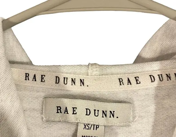 Rae Dunn Gray Graphic Be Bold Long Sleeve Hooded Pullover Sweatshirt Women Sz XS