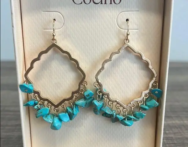 Camila Coelho Earrings w/ Turquoise Hoops