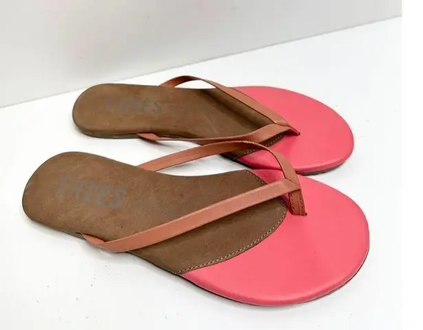 Tkees  Sandals Womens Size 5US Leather Countours Pink Brown Slip On