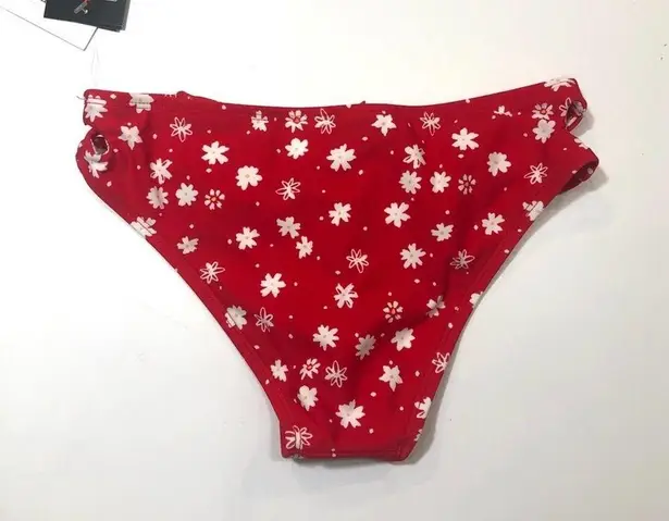 California Waves RED Strappy Bikini Swim Bottom