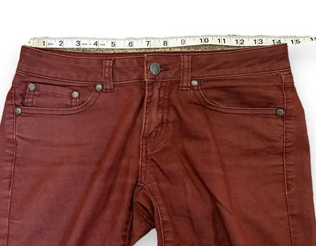 prAna Womens Red Rust Maroon Kara Jeans Denim Size 2