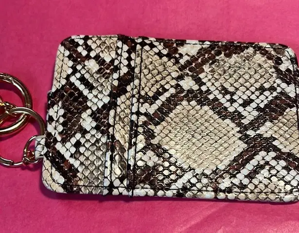 Snake print card holder and keychain new