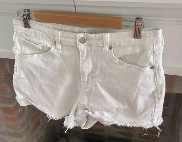 Abound  White CutOff Denim Shorts Distressed size 32 High Waist