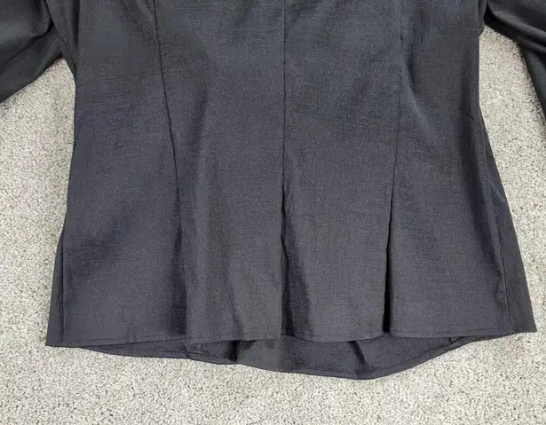 Ravel Womens Formal Jacket M Black White Taffeta Double Breasted French Cuffs Size M