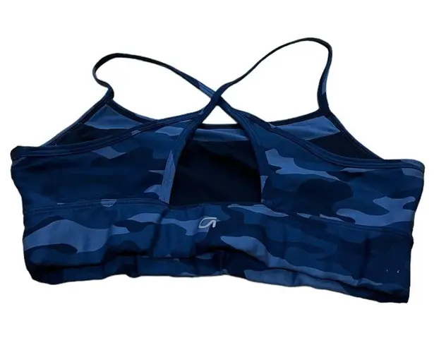 Gap  Fit Blackout Technology Blue Camo Sports Bra Womens Size Small