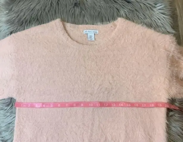 London Kaye fuzzy eyelash sweater blouson sleeves M Size M