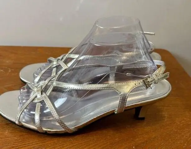 BL Boston Design Studio Women's Strappy Sandals Silver Sz 10 Sku 2825