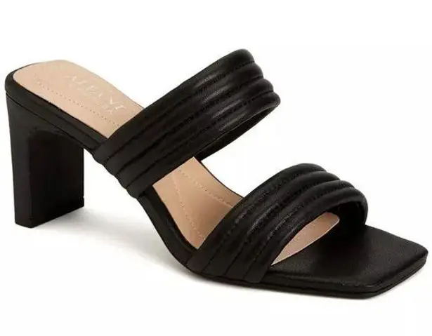 Alfani Women's Stantonn Quilted Slide Step Flex Black Sandals size 8.5 NEW