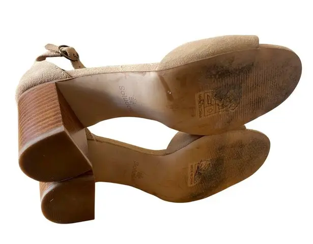 Soludos Hazel Block Heels in Tan Size 9