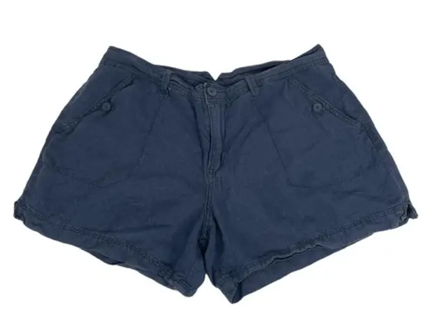 Calvin Klein  Jeans Linen Shorts Navy Blue Size 12