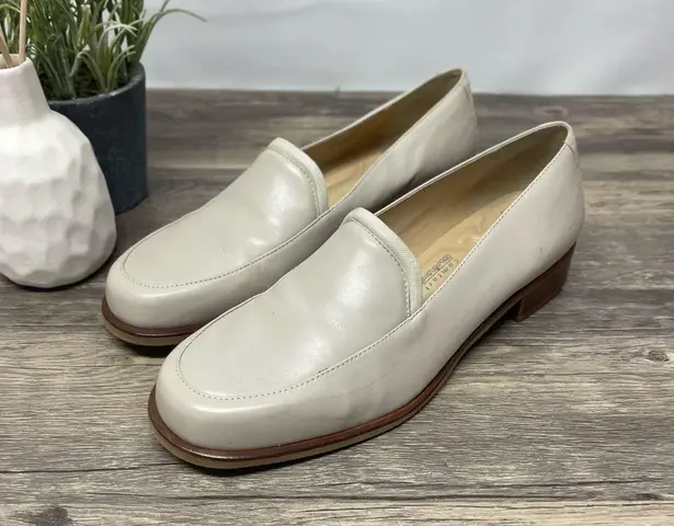 Rockport Comfort DMSX Cream Leather Loafers Women’s 9.5M Slip
