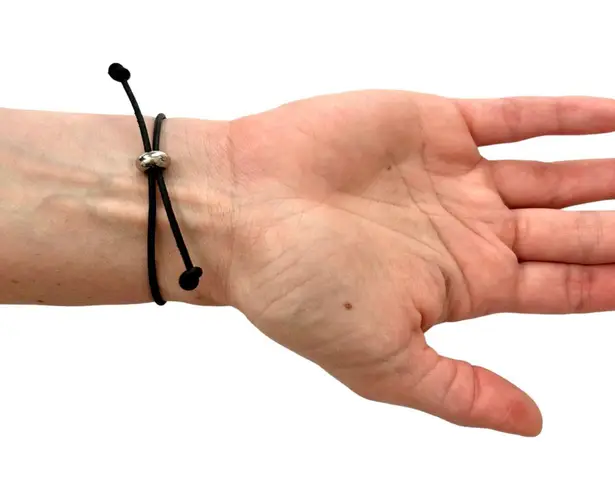 Handmade Adjustable Freshwater Pearl & Black Leather Bracelet. Made to order