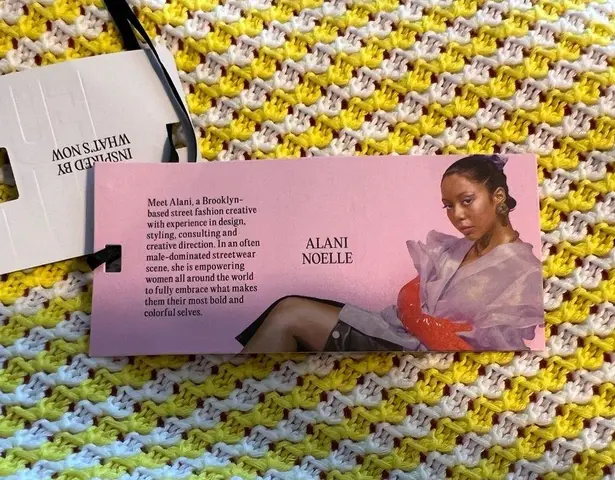 Future Collective Alani Noelle Size 2X Yellow & White Crochet Style Knit…