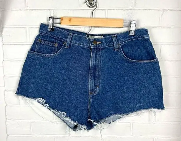 L.L.Bean Handmade Classic Denim Cutoff Shorts Size 14 Blue