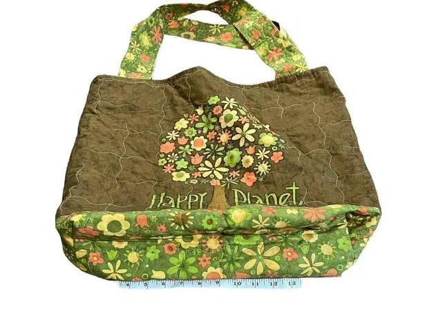 Handmade “Happy Planet” / homemade open top tote