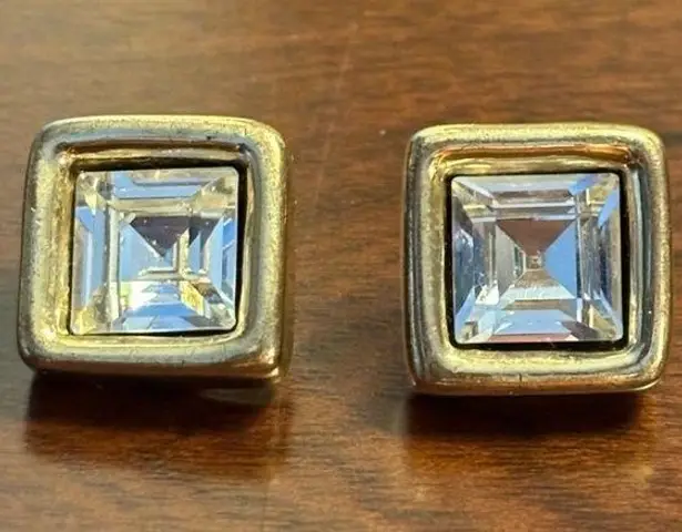 Givenchy Square Post Pierced Vintage Earrings