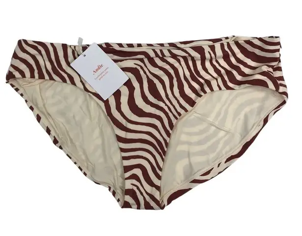 ANDIE Hipster Bikini Swim Bottom Women Sz L Striped Feminine Resort Retro NWT