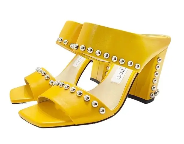 Jimmy Choo Matty Embellished Leather Mules