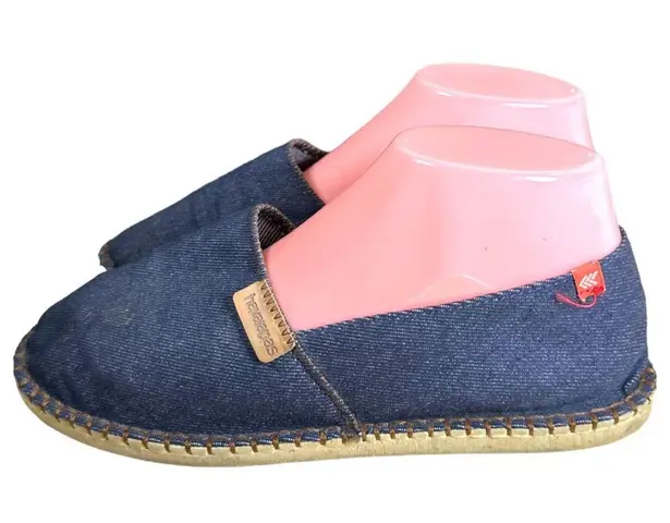 Havaianas Orgine III Blue Denim Espadrille Flats Women's Size 7