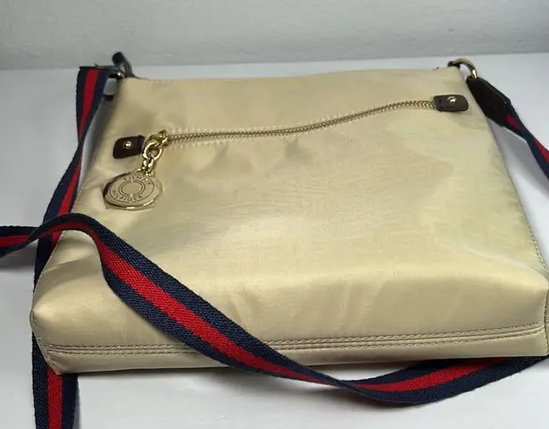 Tommy Hilfiger  Womens Signature Logo Crossbody Bag Tan NWOT